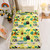 NATURETY Soft Bed Fitted Sheet with Deep Pocket,Animals Printed Fabric Twin Bed Sheets for Teens (Yellow Animals, Twin)