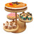 PINVNBY Cupcake Stand 4 Tier Round for 50 Cupcakes,Wood Dessert Table Display Set,Tiered Tray Stand Cupcake Tower Used for Party?Wedding ?Birthday and Graduation