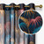 Deconovo Sheer Curtains 84 Inches Long, Black Sheer Curtains for Bedroom, Curtains for Living Room 2 Panels Set, Tropical Curtains, 52W x 84L Inch, Black