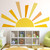 67.7x38.9 Inch Boho Half Sun Wall Decal Large Wall Decal Sunshine Wall Stickers Vinyl Wall Decals Removable Peel and Stick Wall Stickers for Nursery Kids Room Playroom Decor