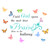 SUPERDANT Butterfly Wall Decals Bible Inspirational Quotes Wall Sticker Until God Opens The Next Door Praise Him in The Hallway Wall Decal Sticker for Bedroom Decor Sign Vinyl Wall Art Decor