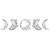 SUPERDANT Moon Phase Wall Decals Flower Vine Wall Stickers Corn Poppy Moon Shape Art Decor Window Cling Decals for Girl's Room Study Room Living Room Bedroom Decoration Black