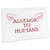 3dRose Cute Image of Cats Ear with Text of Allergic to Humans - Desk Pad Place Mats (dpd-373626-1)