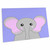 3dRose Cute Elephant - All Ears Blue - Desk Pad Place Mats (dpd-57087-1)