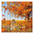 Funnytree Autumn Pumpkins Shower Curtain Set with Hooks Fall Fields Maple Tree Leaves Thanksgiving Harvest Farmhouse Bathroom Bathtubs Decor Easy Care Washable Durable Fabric 72"x72"