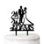 Acrylic Personalized Wedding Cake Toppers Bride And Groom Custom Mr & Mrs Black Silhouette Cake Topper Figurines Cake Decoration Topper for Bridal Shower Engagement Anniversary_614