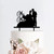 Acrylic Personalized Wedding Cake Toppers Bride And Groom Mr & Mrs Black Cake Topper Silhouette Cursive Cake Decoration Topper for Wedding Top Engagement Anniversary style75