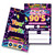EUDOSI Back to the 90's Birthday Party Invitations Supplies Fill-In Set of 20 with Envelopes Retro 1990s Dance Birthday Bash Invites Cards, Double Sided