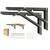 Folding Shelf Brackets, 14 Inch 2 Pcs Shelf Bracket Heavy Duty, Collapsible Brackets for Foldable Shelf, Folding Table Brackets Wall Mounted Folding Table Brackets Space-Saving