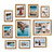 Giftgarden Antique Gold Multi Picture Frames for Multiple Sizes Photos, Four 4x6, Four 5x7, Two 8x10, Matted Gallery Frame Collage for Wall or Tabletop, Set of 10