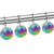 Shower Curtain Hooks, Rust Proof Decorative Shower Curtain Hooks Hangers for Bathroom Curtains, Clothing, Scale Pattern Rainbow Cartoon Mermaid