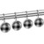 Shower Curtain Hooks, Farmhouse Bathroom Decor Accessories Set, Decorative Shower Hooks Metal Rustproof, Lattice Plaid Grid Check Classic Vintage Black White
