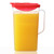Pitcher 50 Oz. | Plastic Pitcher with Lid | Jug for Fridge | Juice Container with Lid | Iced Tea Pitcher | Airtight Pitcher with Spout Perfect for Lemonade, Water. BPA Free, Red (Small))