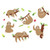 PLIGREAT 2 Sheets Cute Sloth Wall Stickers, Peel and Stick Wall Decals, Removable Self Adhesive Vinyl Wall Stickers for Nursery Bedroom Playroom Wall Decorations Home Indoor Wall Art Decor