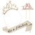 40th Fabulous Sash & Rhinestone Tiara Set with 40 & Fabulous Cake Topper,40th Birthday Gifts for Women,Rose Gold Birthday Sash/Tiara for Women's Birthday Party Decoration (40th Gold)
