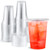 Eupako 10 oz Plastic Cups with Lids 100 Sets, Disposable Clear Cups with Lids, Cold Drink Containers for Beverage, Parfait, Smoothie