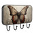 MUOOUM Key Holder for Wall Self Adhesive Key Hooks for Wall Decorative with 4 Key Hooks, Key Rack Key Hanger for Wall Entryway Hallway Bathroom Kitchen, Retro Butterfly