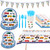 91 PCS Cars Trucks Transportation Birthday Party Supplies Tableware Set for Boys, Including Paper Plates, Cups, Napkins, Banner, Tablecloth, Cutlery, Traffic Jam Transport Vehicle Party Decorations