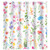 Preboun Spring Flower Shower Curtains for Bathroom Floral Plant Shower Curtain with 12 Hooks Watercolor Polyester Fabric Shower Curtain for Home Bathroom, Machine Washable, 72 x 72 Inch