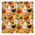 Funnytree Halloween Shower Curtain Set with Hooks Cute Cartoon Pumpkin Spooky Ghost Home Bathroom Bathtubs Decor Easy Care Washable Durable Polyester Fabric 72"x72"