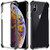 Vproof iPhone Xs Max Case, Transparent Slim Protective Case Cover, Hybrid Hard PC Back + Reinforced TPU Bumper Frame with Corner Drop Absorption for Apple iPhone Xs Max 6.5 Inch 2018 (Black Clear)