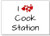 I Love Cook Station fridge magnet