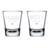 MIP Set of 2 Shot Glasses 1.75oz Shot Glass Gift Husband And Wife Wedding Engagement For Couple Hubby & Wifey