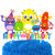 Monster Birthday Cake Topper Monster Bash Birthday Party Supplies Little Monster Cake Decorations for Kids Cartoon Monster Theme Birthday Party Baby Shower Cake Decorations Supplies