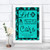 Turquoise Black Damask Let Them Eat Cake Personalized Wedding Sign