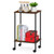 Fogein End Table with Wheels, 2-Tier Side Table, Sode Table, Side Table with Storage, Table Stand, Nightstand for Living Room Bedroom Small Space Table(Brown)