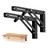 Ravinte Folding Shelf Brackets - Heavy Duty Shelf Brackets 10 Inch Collapsible Shelf Brackets, Folding Bracket for Table Bench, Space Saving for Bench Table 2 Pack