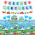 173 PCS Transportation Birthday Party Supplies Serves 24 Include Transportation Birthday Tablecloth Transportation Theme Banner Transportation Party Plates Napkins Tableware Set for Kids Party Decor