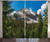 Ambesonne Mt Rainier Curtains, Scenic Photo Picturesque Forest Trees Snowy Mountain and Open Sky, Living Room Bedroom Window Drapes 2 Panel Set, 108" X 63", Multicolor