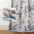 H.VERSAILTEX Linen Blackout Curtains 45 Inches Long Thermal Insulated Room Darkening Linen Curtains for Bedroom Textured Burlap Grommet Window Curtains for Living Room, Bluestone and Taupe, 2 Panels