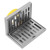 Corner Floor Drain L Shaped Surfaces Drawing Process Corrosion Resistant Anti Rust Side Floor Drain for 2.3in Pipes, Corner Stainless Steel Side Drain Floor Balcony Wall L-Shaped Horizontal,