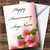 Cute Pink Roses Personalized Anniversary Greetings Greetings Card