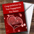 Red Love Heart Romantic Personalized Engagement Greetings Greetings Card