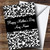 Black & White Damask Personalized Mother's Day Greetings Greetings Card Black & White Damask Personalized Mother's Day Greetings Greetings Card
