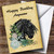 Vintage Friesian Horse Head & Flowers Personalized Birthday Greetings Greetings Card