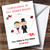 Cute Doodle Red Haired Groom Personalized Wedding Blessing Greetings Greetings Card