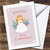 Orange Hair First Holy Communion Girl Personalized Card