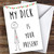 Rude Funny Dirty Dick is Your Present Joke Personalized Christmas Holiday Greetings Card
