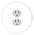 Sam Sandor - Solid White Design - Light Switch & Outlet Plate Cover - Outlet Cover