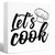 Kitchen Wood Box Signs,Let's Cook Kitchen Wood Block Signs with Sayings for Kitchen Table Decor,Funny Kitchen Sign Decor for Shelf Counter