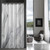 MitoVilla Small Stall Shower Curtain 36 x 72, Grey Half Size Shower Curtain, Marble 36 inch Fabric Shower Curtain Set with Hooks, Abstract White Grey Narrow Shower Curtain for Bathroom Decor