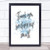 Shopping Small Inspirational Quote Print Blue Watercolour Poster
