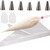Piping Bags Pastry Bag 100PCS With 6 Decorating Tips 2 Coupler 12" Cupcake Cake Decorating Bags Disposable Cake Icing Decorating Piping Bags Set For Cake Decorating Reusable For Cookies