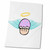 3dRose Cupcake Angel with Halo and Wings - Towels (twl-106928-2)
