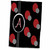 3dRose Modern Geometric Black Red Grey Circle Pattern Monogram Letter A - Towels (twl-215244-1)