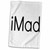 3dRose Xander Funny Quotes - iMad, Black Lettering on a White Background - Towels (twl-244965-1)